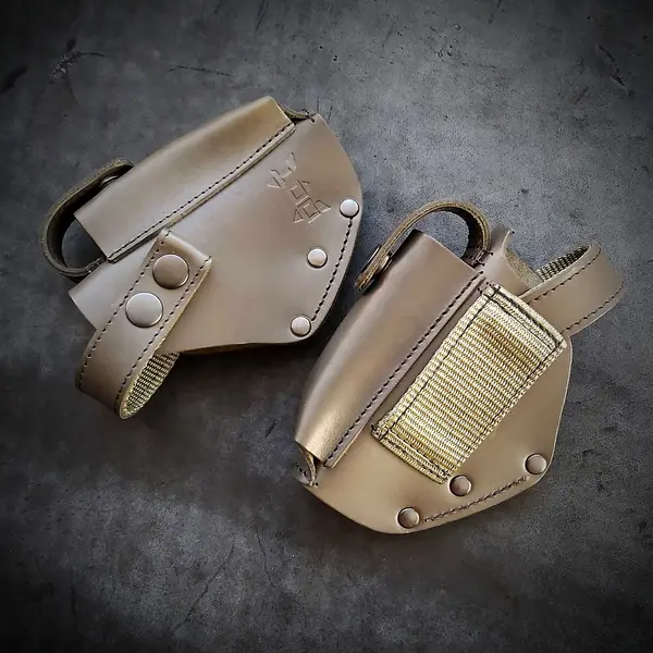 Кобура поясная| под ПМ| темная олива| кожаная