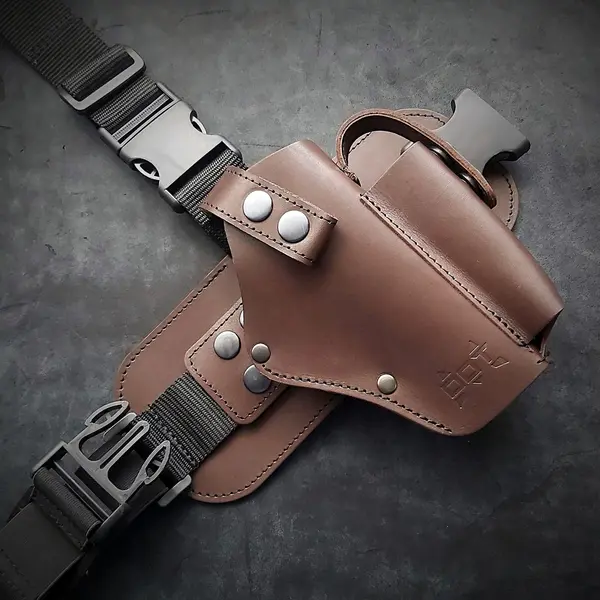 Кобура на стегно під GLOCK 17 | шкіряна| коричнева