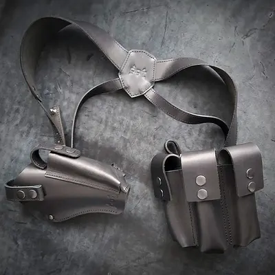 Оперативна кобура під АПС | прихованого носіння| шкіряна| чорна