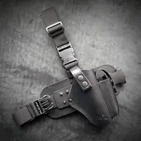 Кобура на стегно/ремінь під BERETTA 92| чорна, шкіряна