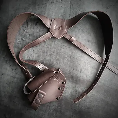 Оперативная кобура под ПМ| скрытого ношения| кожаная| коричневая