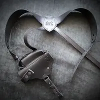 Шкіряна оперативна кобура під Glock 19 | прихованого носіння| чорна