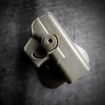 Кобура поясная пластиковая под Glock 19 олива