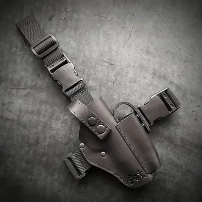 Кобура под ТТ/Browning M1903- набедренная, цвет чёрный