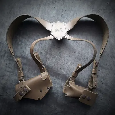 Оперативная кобура под ТТ/Browning M1903| скрытого ношения| кожаная| олива