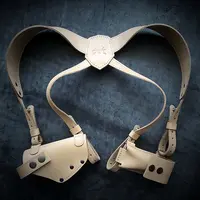 Оперативная кобура под ПМ с дополнительным магазином| кожаная| койот