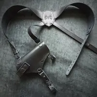 Шкіряна оперативна кобура під Glock 17 | з кліпсою| чорна