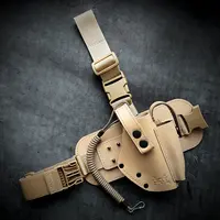 Кожаная набедренная кобура под ФОРТ 12/14/17/20 с тренчиком| койот