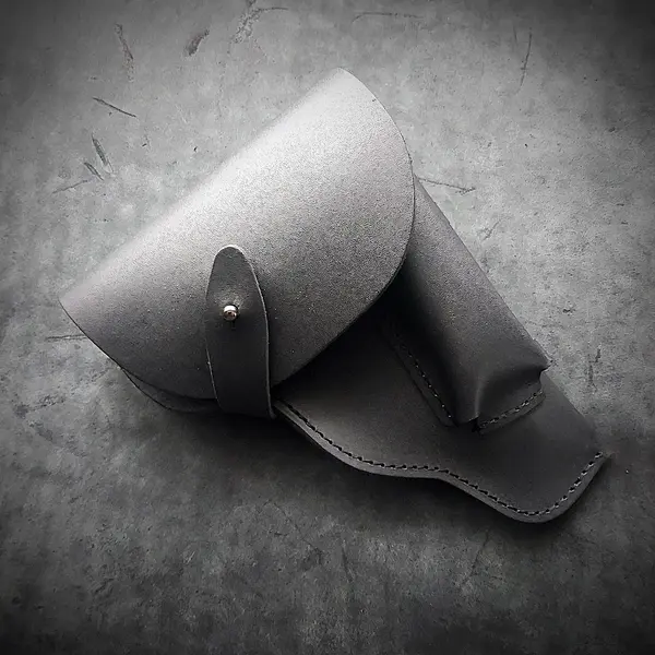 Кобура поясная закрытого типа| под ПМ| чёрная| кожаная