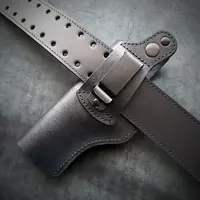 Кожаная кобура поясная под ФОРТ 14| чёрная| без магазина