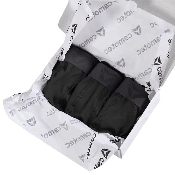 Комплект чоловічих трусів-боксерів Чорний 3XL