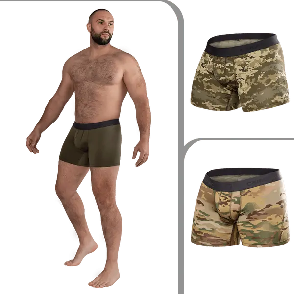 Комплект чоловічих трусів-боксерів Олива/Піксель/MC L