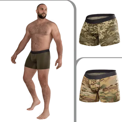 Комплект чоловічих трусів-боксерів Олива/Піксель/MC XL