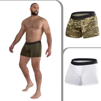 Комплект чоловічих трусів-боксерів Білі/Олива/Піксель 2XL