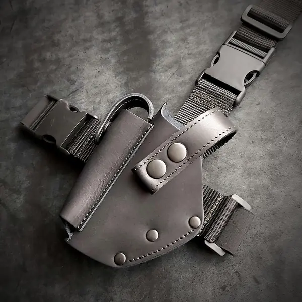 Набедренная кобура под ПМ| черная| кожаная