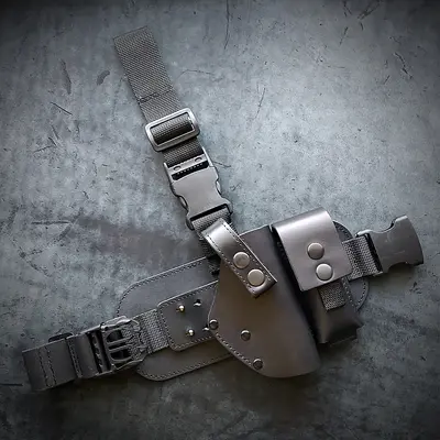 Набедренная кобура под ТТ| черная| кожаная