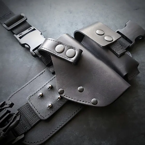 Набедренная кобура под ТТ| черная| кожаная