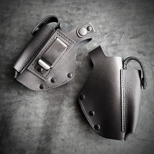 Кожаная кобура поясная для пистолета ПМ| на скобе (dark force)