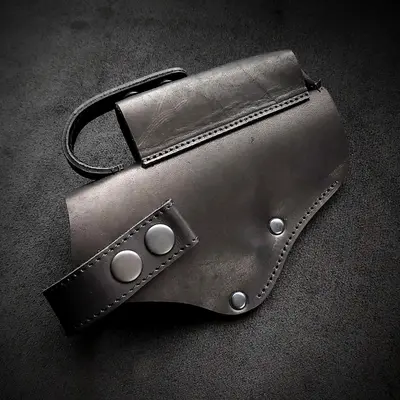 Кожаная кобура поясная под GLOCK 17, черная