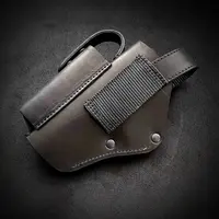 Шкіряна кобура поясна під GLOCK 17, чорна