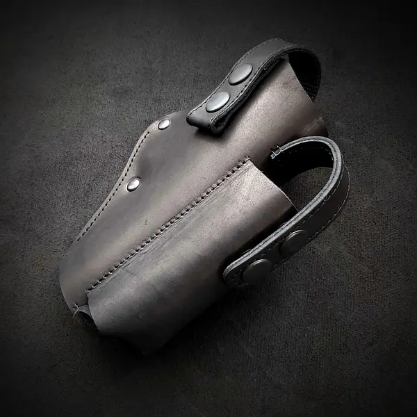 Кожаная кобура поясная под GLOCK 17, черная