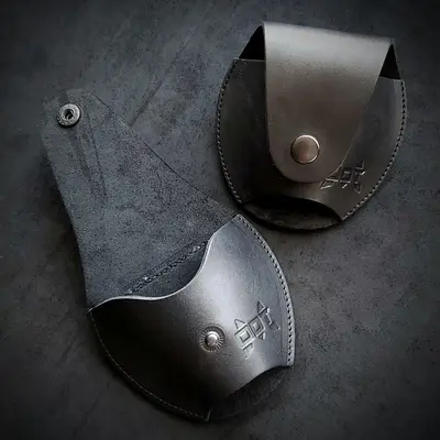 Чохол під наручники, шкіряний, чорний