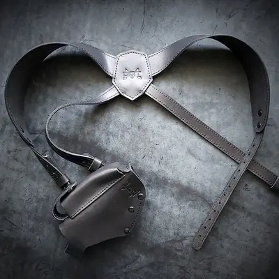 Оперативная кобура скрытого ношения под ПМ| черная| кожаная