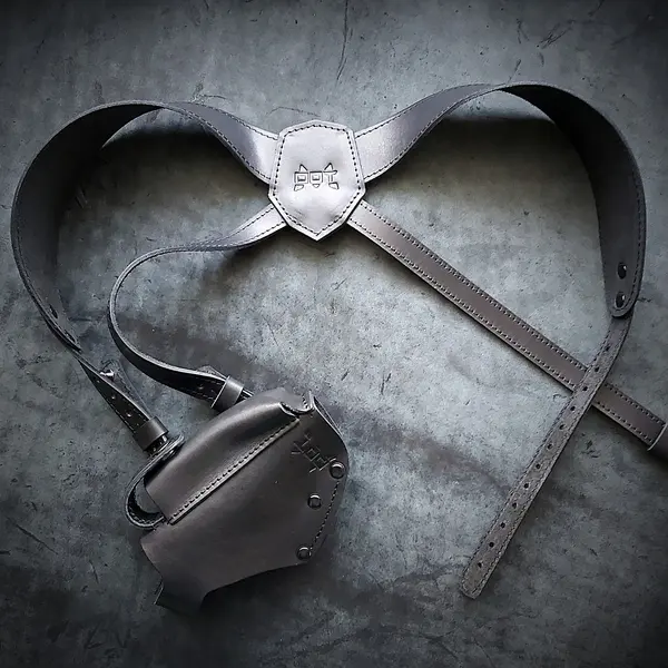 Оперативная кобура скрытого ношения под ПМ| черная| кожаная