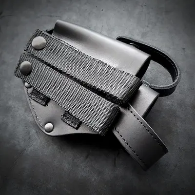Кожаная кобура под ФОРТ 12/14/17/20| на MOLLE| черная