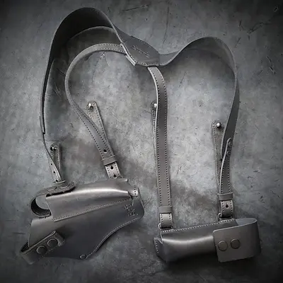 Оперативная кобура под АПС| скрытого ношения| кожаная| черная