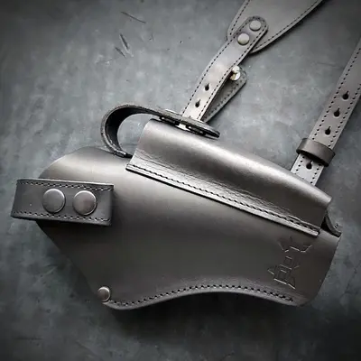 Оперативная кобура под АПС| скрытого ношения| кожаная| черная