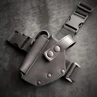 Набедренная кобура| для левши| под ПМ| черная| кожаная