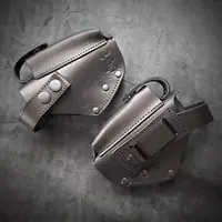 Кобура поясная кожаная| на скобе| под CZ 82 черная