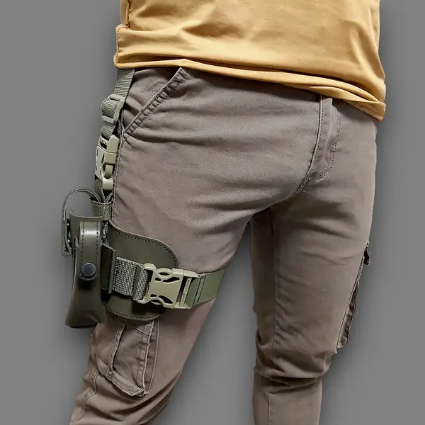 Кобура набедренная под ПМ| кожаная| (темная олива)