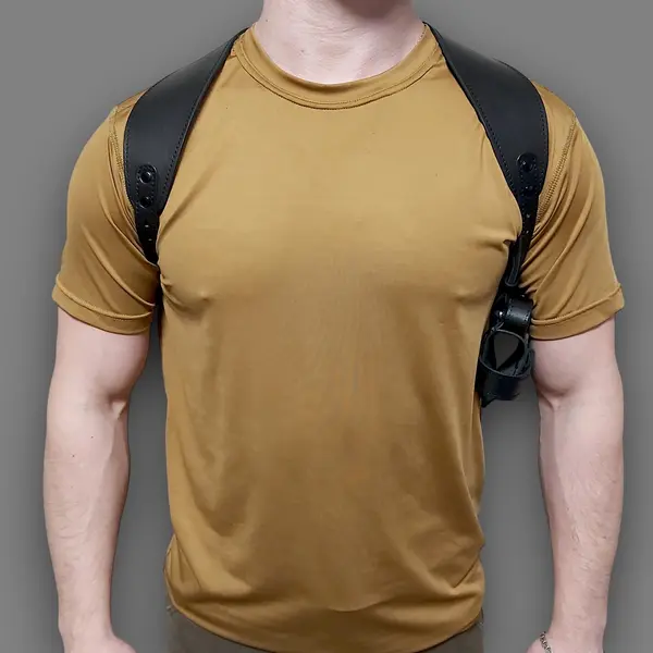 Оперативная кобура под CZ 82| скрытого ношения| кожаная| черная