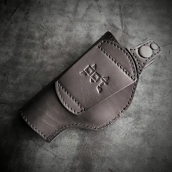 Кобура поясная кожаная| с гербом| под ПМ| чёрная