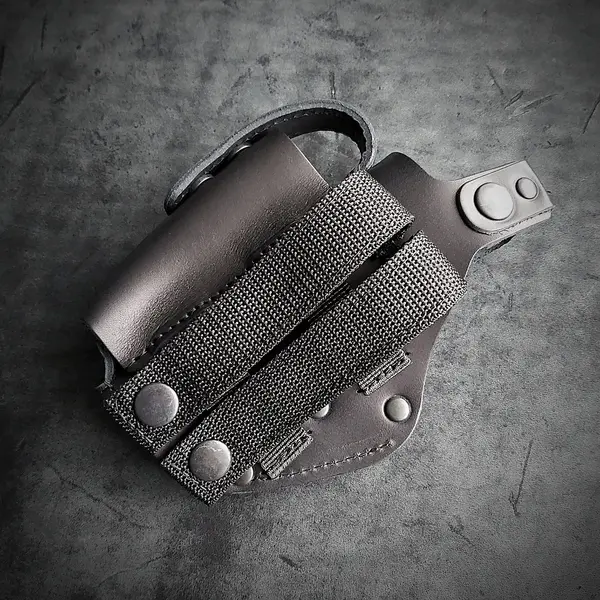 Кобура для пистолета ТТ на MOLLE| кожаная чёрная