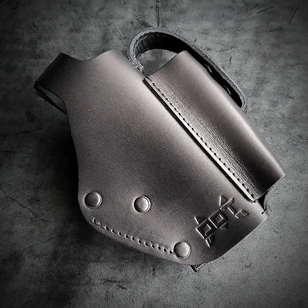 Кобура для пистолета ТТ на MOLLE| кожаная чёрная