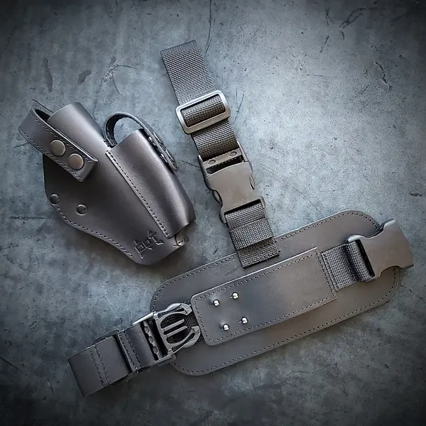 Набедренная кобура под ТТ| черная| кожаная