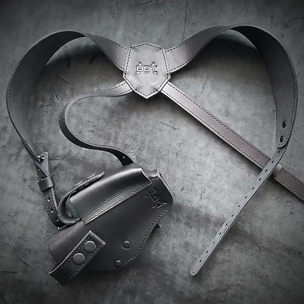 Оперативная кобура под ТТ/Browning M1903| скрытого ношения| кожаная| черная