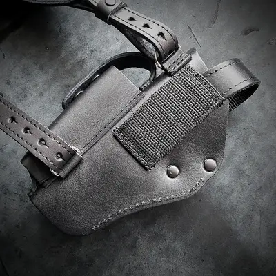 Оперативная кобура под ТТ/Browning M1903 | скрытого ношения| кожаная| черная