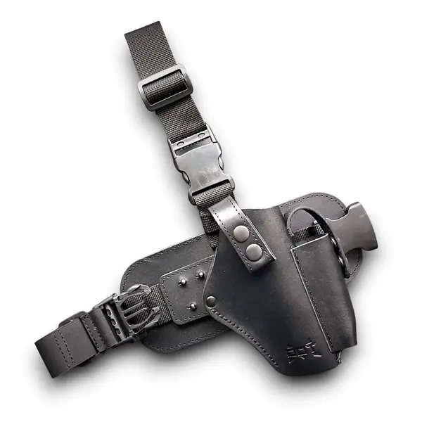 Набедренная кобура под GLOCK 17| кожаная| черная