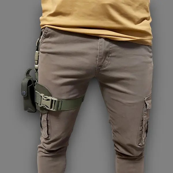 Кобура набедренная| кожаная| под ПМ (темная олива)