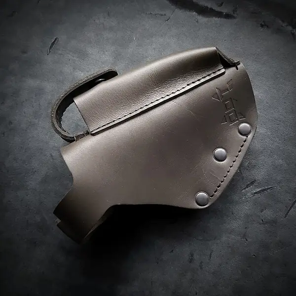 Кобура поясная под ПМ| на скобе| кожаная, олива (olive force)