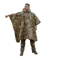 Kiborg Waterproof Multicam rain poncho with sealed seams Kiborg Waterproof Multicam rain poncho with sealed seams