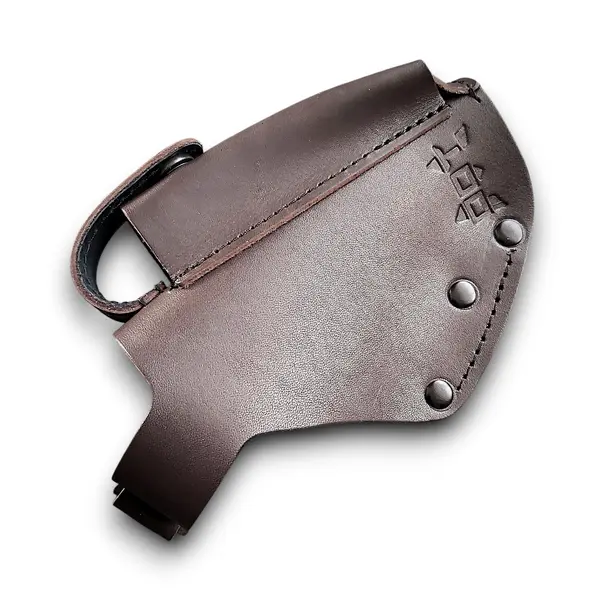 Кобура поясная под ПМ| на скобе| кожаная, коричневая (brown force)