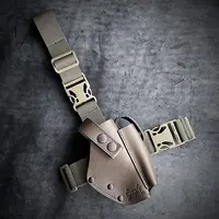 Набедренная кобура под ПМ| темная олива| кожаная