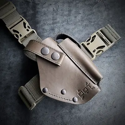 Набедренная кобура под ПМ| темная олива| кожаная