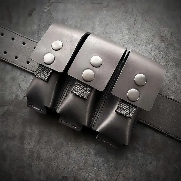 Подсумок под магазин ТТ (паучер)| чёрный| три отдела