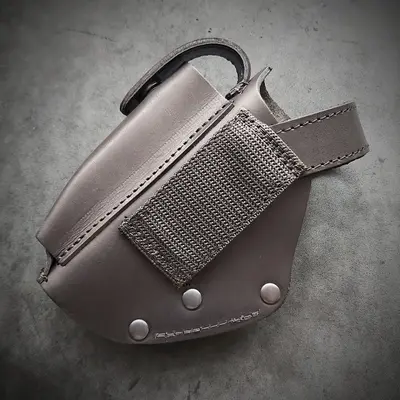 Кобура поясная| под ПМ| чёрная| кожаная